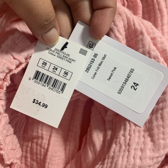 Pink Cotton On Curve Frill Mini Skirt - Picture 8 of 10